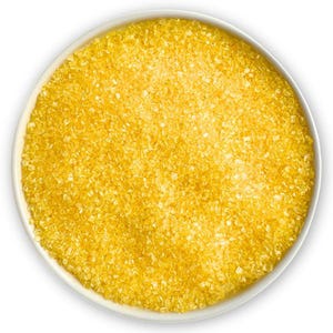 Yellow Coarse Sugar Crystals | 4 ounces | Yellow Sugar Sprinkles | Yellow Cookie Sprinkles