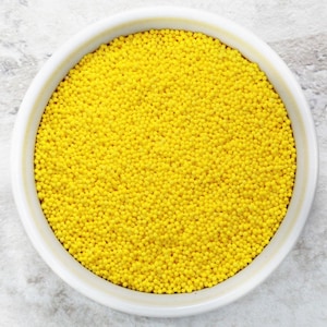 Yellow Nonpareils | 4 Ounces | Edible Sprinkles | Yellow Sprinkles | Bead Sprinkles