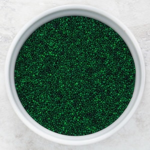 Green Nonpareils | 4 Ounces | Edible Sprinkles | Green Sprinkles | Bead Sprinkles