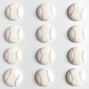 Baseball Icing Decorations | 12 per Package | Edible Baseball Decorations | Baseball Cake Toppers | Baseball Party | Royal Icing Pieces