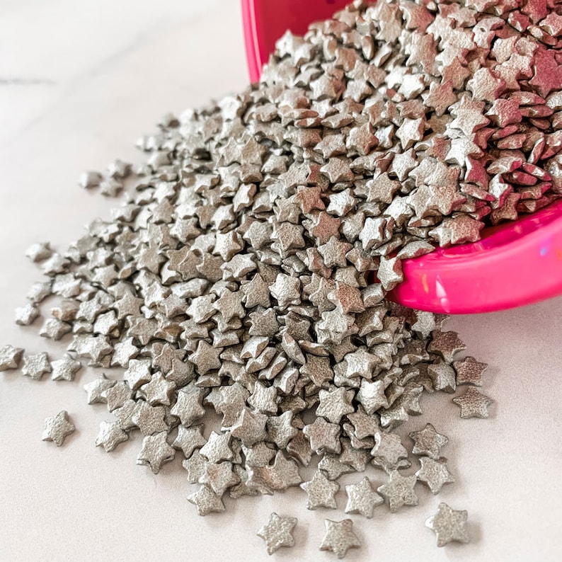 Star Sprinkles Silver Galaxy Sprinkles Edible Stars 4 Etsy