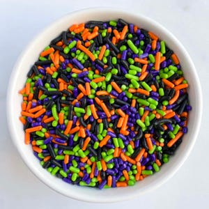 Halloween Mix Jimmies | 4 Ounces | Halloween Sprinkles | Edible Sprinkles