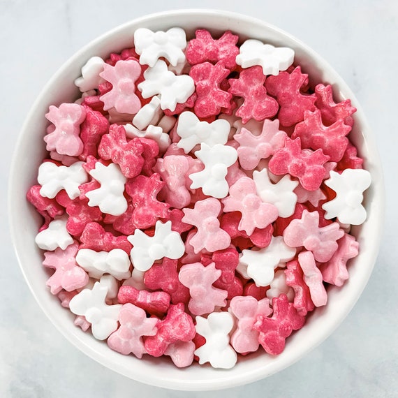 4 Ounces Edible Sprinkles Bow Sprinkles