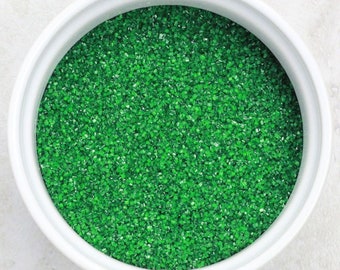 Green Sanding Sugar 4 Ounces | Green Colored Sugar | Green Sprinkles | Green Cookie Sprinkles | Sparkling Sugar | Cookie Sprinkles