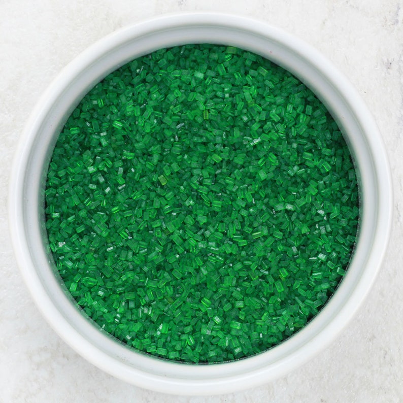 Green Coarse Sugar Crystals Etsy