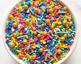 Happy Birthday Sprinkle Mix: Edible Cake Decorations (3 Ounces)
