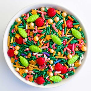 Trim The Tree Sprinkle Mix | 3 ounces | Edible Sprinkles | Christmas Sprinkles | Holiday Sprinkles | Cookie Decorating | Christmas Candies