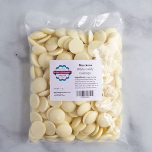 Merckens White Chocolate Melts | 1 Pound Bag | Melting Chocolate | Candy Coatings