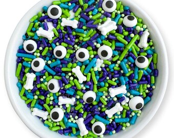 Mischievous Monsters Sprinkle Mix: Edible Cake Decorations (3 Ounces)