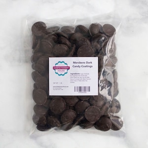 Merckens Dark Chocolate Melts | 1 Pound Bag | Melting Chocolate | Candy Coatings
