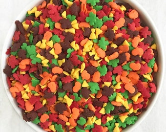 Fall Harvest Sprinkles | Fall Leaf Sprinkles | Pumpkin Sprinkles | Sprinkle Mix | Fall Sprinkle Blend | Edible Sprinkles