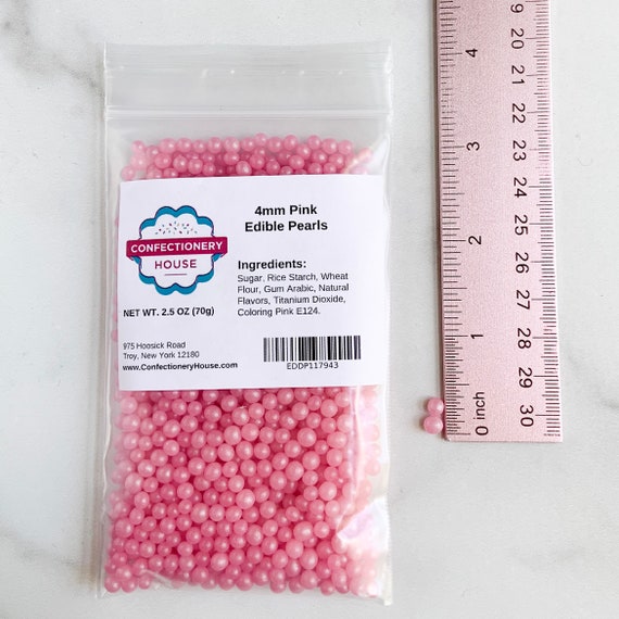 4MM Pink Edible Pearls