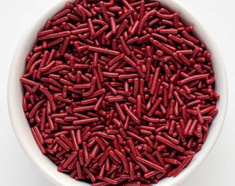 Maroon Jimmies: Edible Sprinkles (4 Ounces)