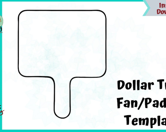 Dollar Tree Fan/paddle Template Design Etsy