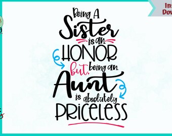 Being an Aunt is Priceless SVG SVG Design