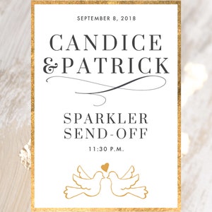 Sparkler Send-Off Sign