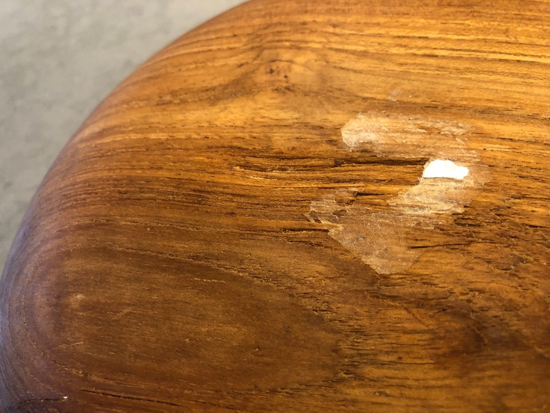 Vintage Solid Handmade Teak SaladFruit Bowl