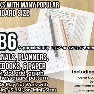 B6 5mm Smarter Spacing Ruler : The Grid Tool printable bullet journal layout row and column planner stencil bujo dot grid 5x7 notebook image 7