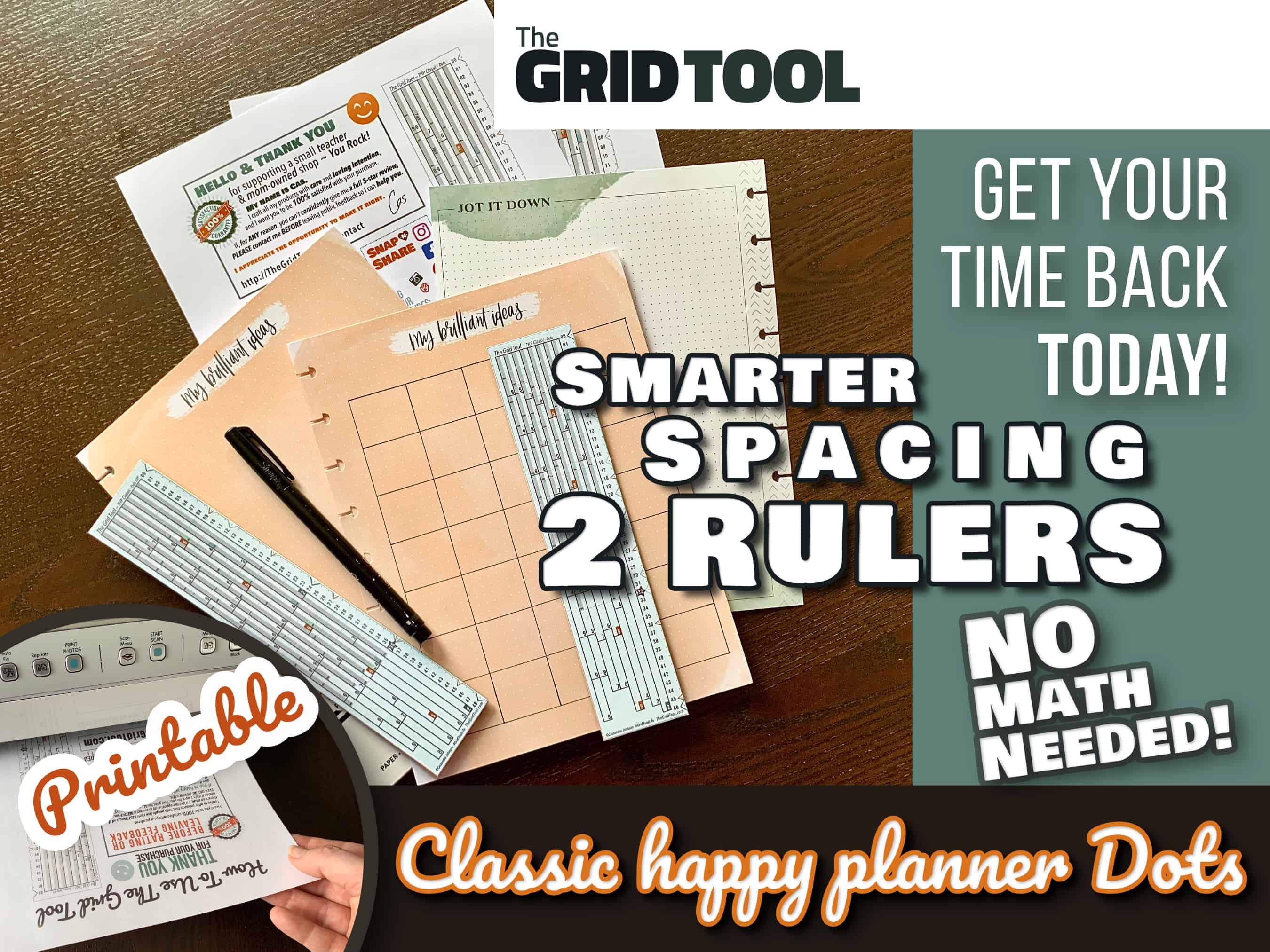 Smarter Spacing Ruler Compatible W/ Classic Happy Planner Printable ...