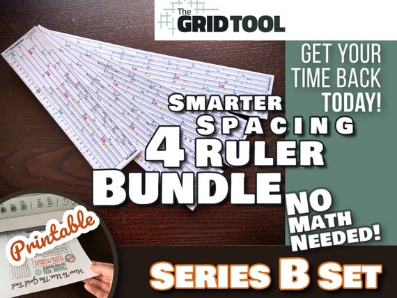 A5 4mm 5mm Smarter Spacing Ruler Set Bundle : Bookmark Printable