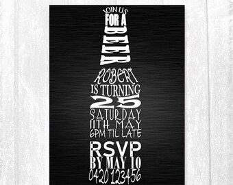 21st Birthday Invitations Male Etsy