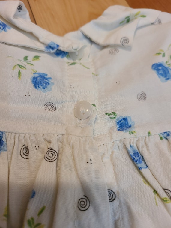 Vintage 1960 White and blue Baby girl dress - image 5