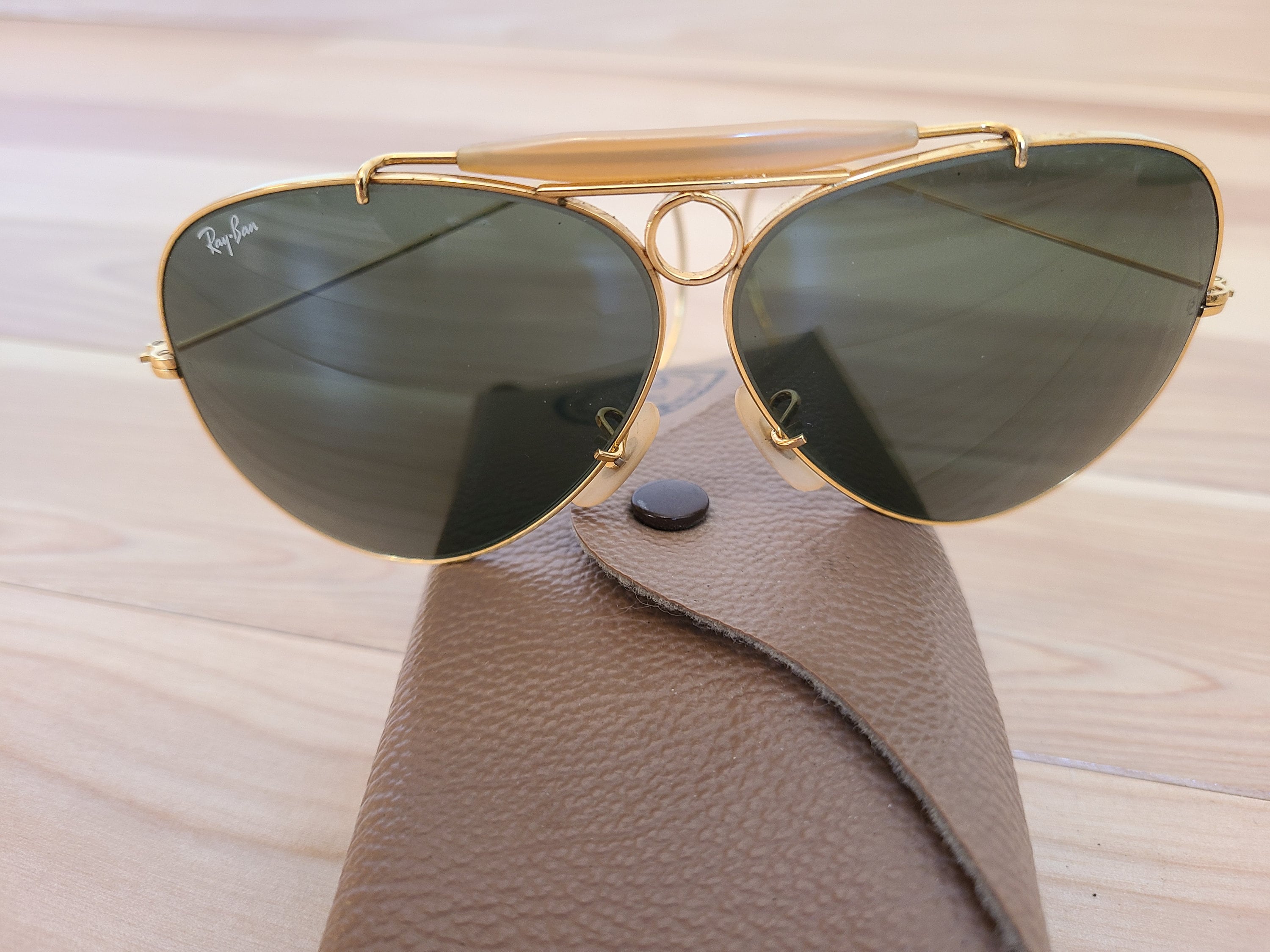 Vintage 1980 Ray Ban Aviator Shooter Glasses - Etsy