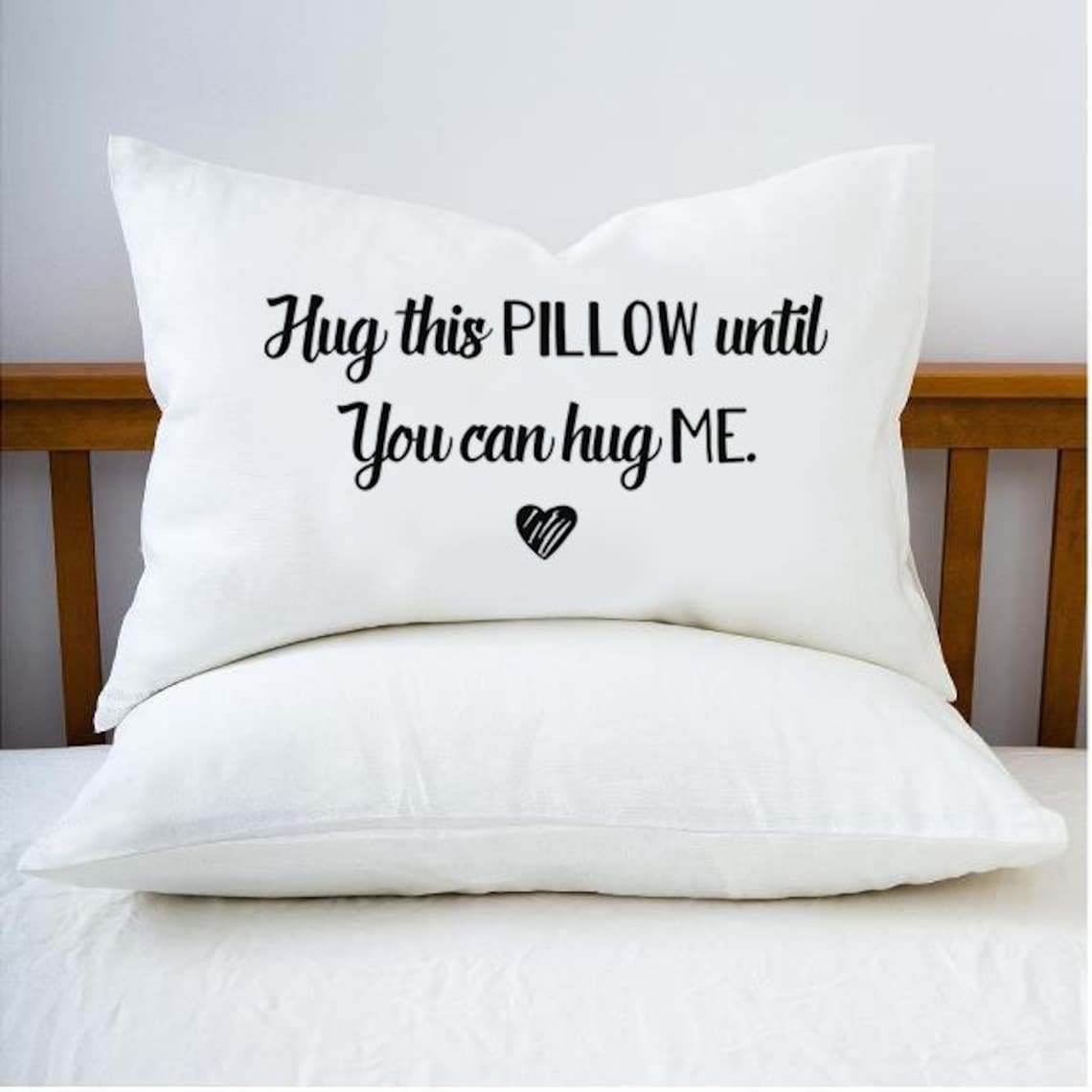 Hug This Pillow Until You Can Hug Me Pillow Case 20 X Etsy