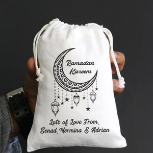 Set of 10/20/30 Personalized Ramadan favor bag, Ramadan Favor gift, ramadan kareem, Eid bag, Muslim Favor bag, Ramadan treat bag