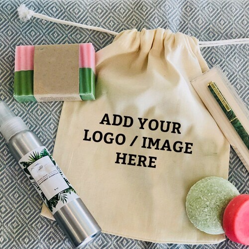 50 Jewelry Cotton Bags Personalized Logo Printbusiness Etsy