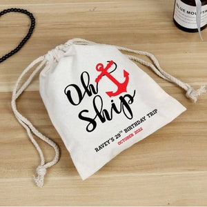 Set of 10/ 20 Oh Ship Kit Cruise Survival Kit Bags - Bachelorette Cruise Hangover Kit