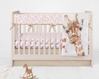 giraffe print crib bedding