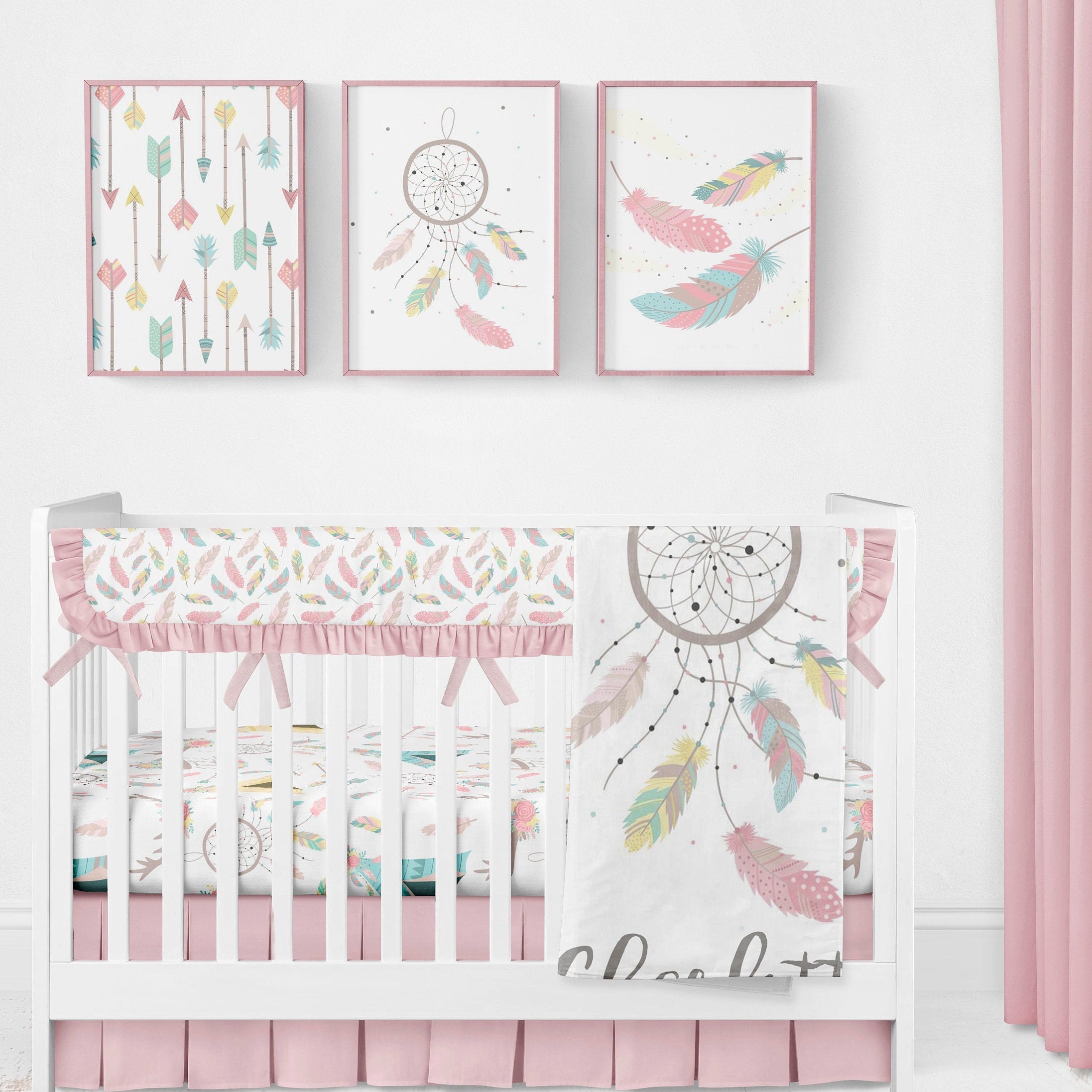 dream catcher baby bedding set