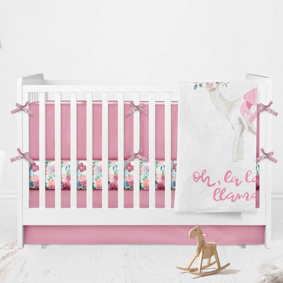 Llama Crib Bedding Set Baby Blanket Cute Llama Sheet Etsy