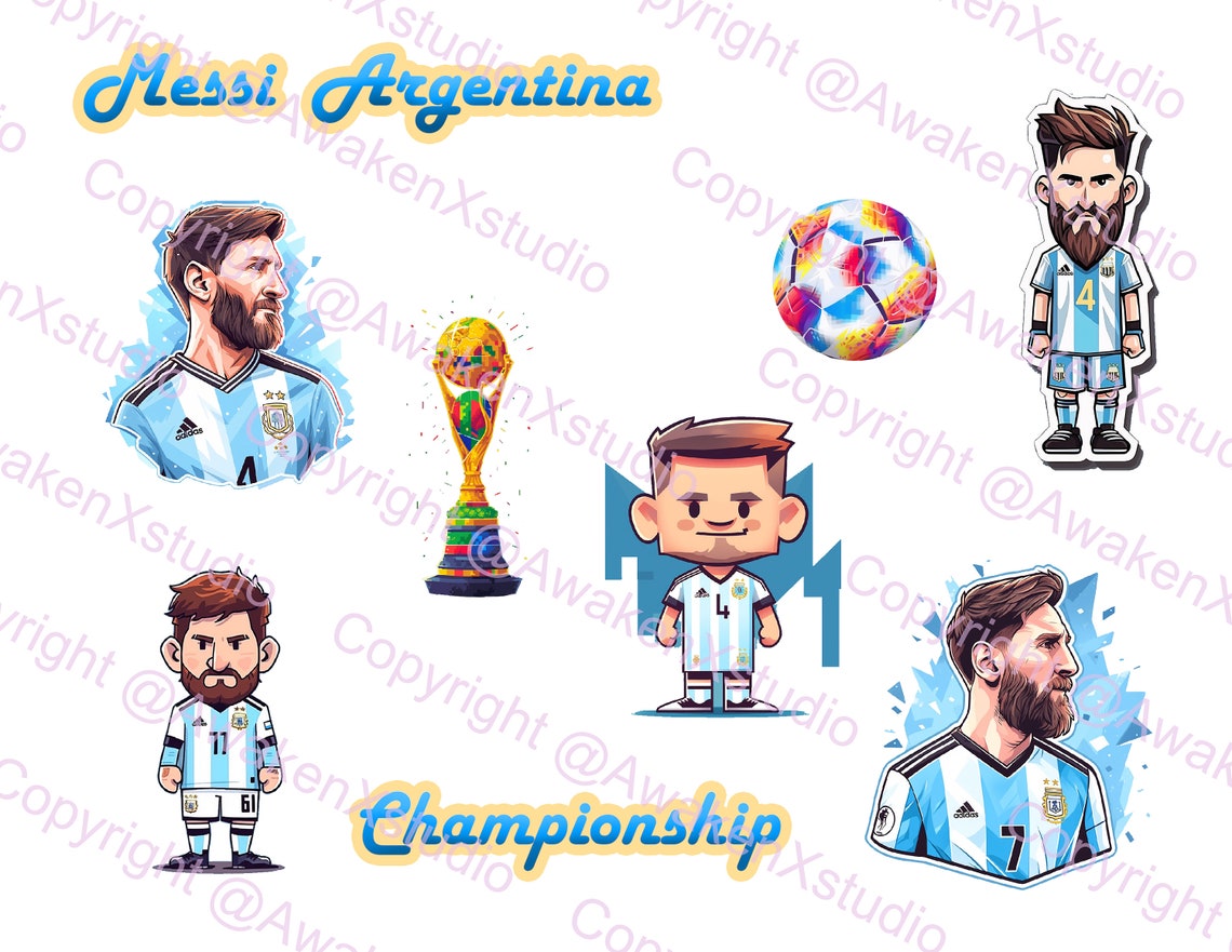 Lionel Messi Soccer Football Player Argentina Estickers, Printable ...