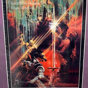Póster de la película Excaliber, impresión original de 1981