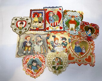 Set of Ten Vintage Valentines