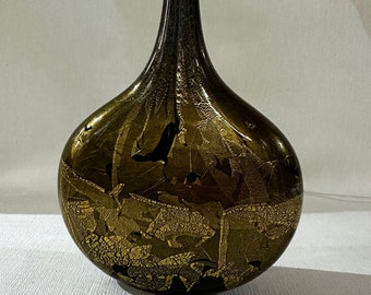 Isle of Wight "Azurine" Lollipop Hand Blown Glass Vase by Michael Harris