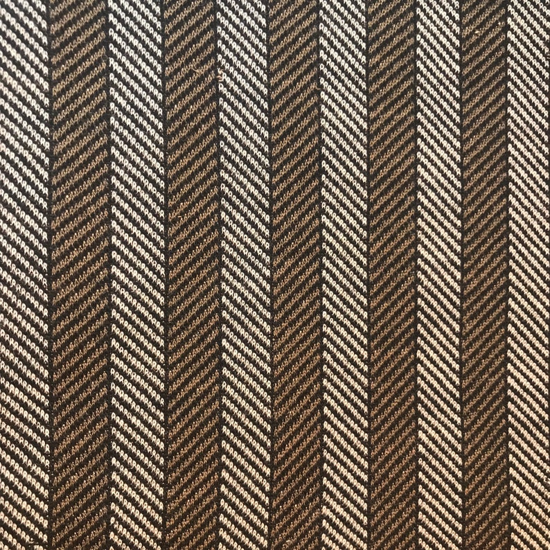 VINTAGE Herringbone End-of-Mill Fabric Remnant 60s 1960s 1970s 70s
