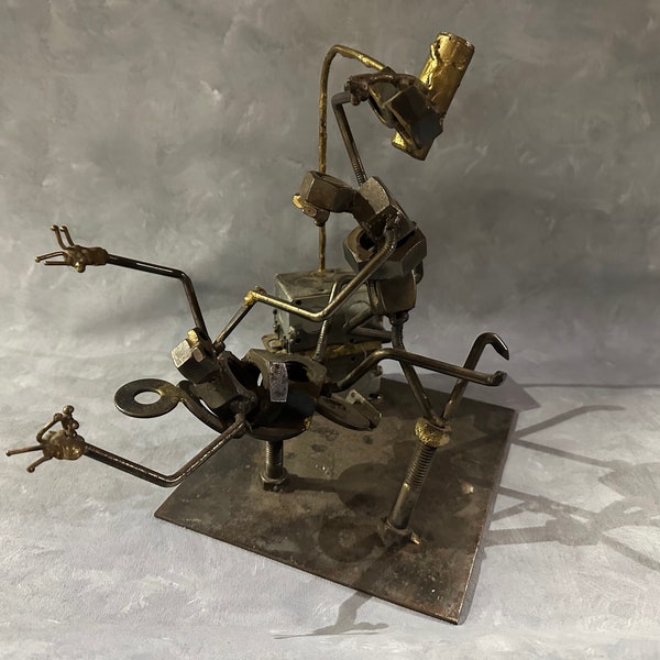 Nuts and Bolts Metal Sculpture, Dentist and Patient- John Duffy/Dennis Aarons Inspired