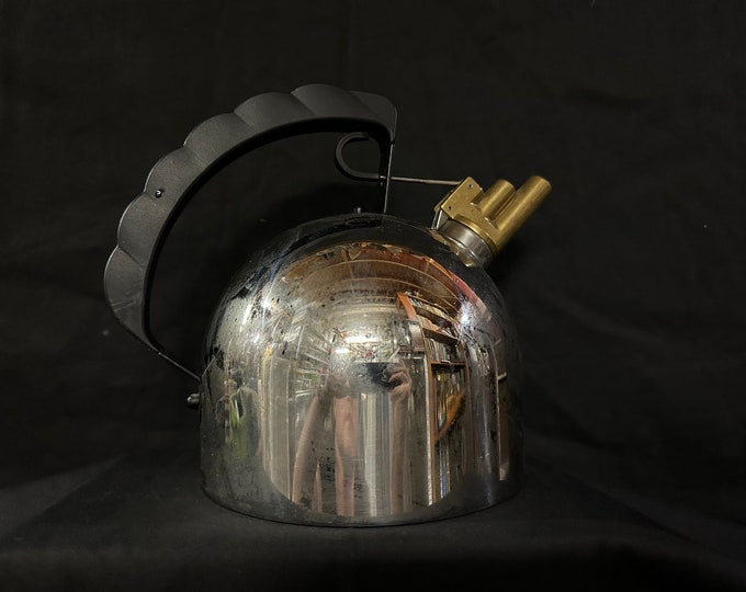 Alessi Melodic Tea Kettle, With Brass Whistle by Richard Sapper Etsy