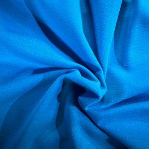 Royal Blue Vintage Wool Single Knit Fabric Remnant, 2 Sizes