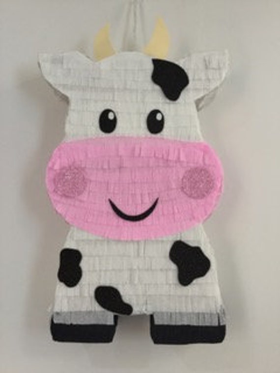 Cow Pinata Farm Pinata Cow Birthday Party Farm Party Etsy