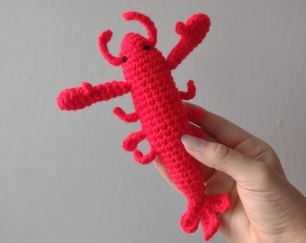 Patrón de langosta de crochet sin costuras: criatura marina amigurumi (solo patrón en PDF)