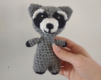 Mini Raccoon Amigurumi Crochet Pattern, Woodland Animal (PDF Pattern Only)