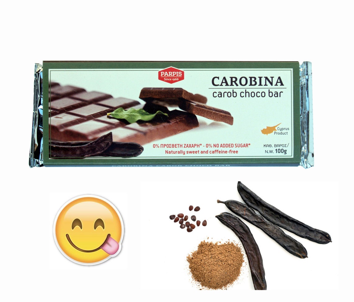01711 Carobina Carob Choco Bar Cyprus Product 100g Naturally Etsy