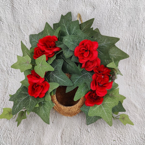 Coconut with Red Roses