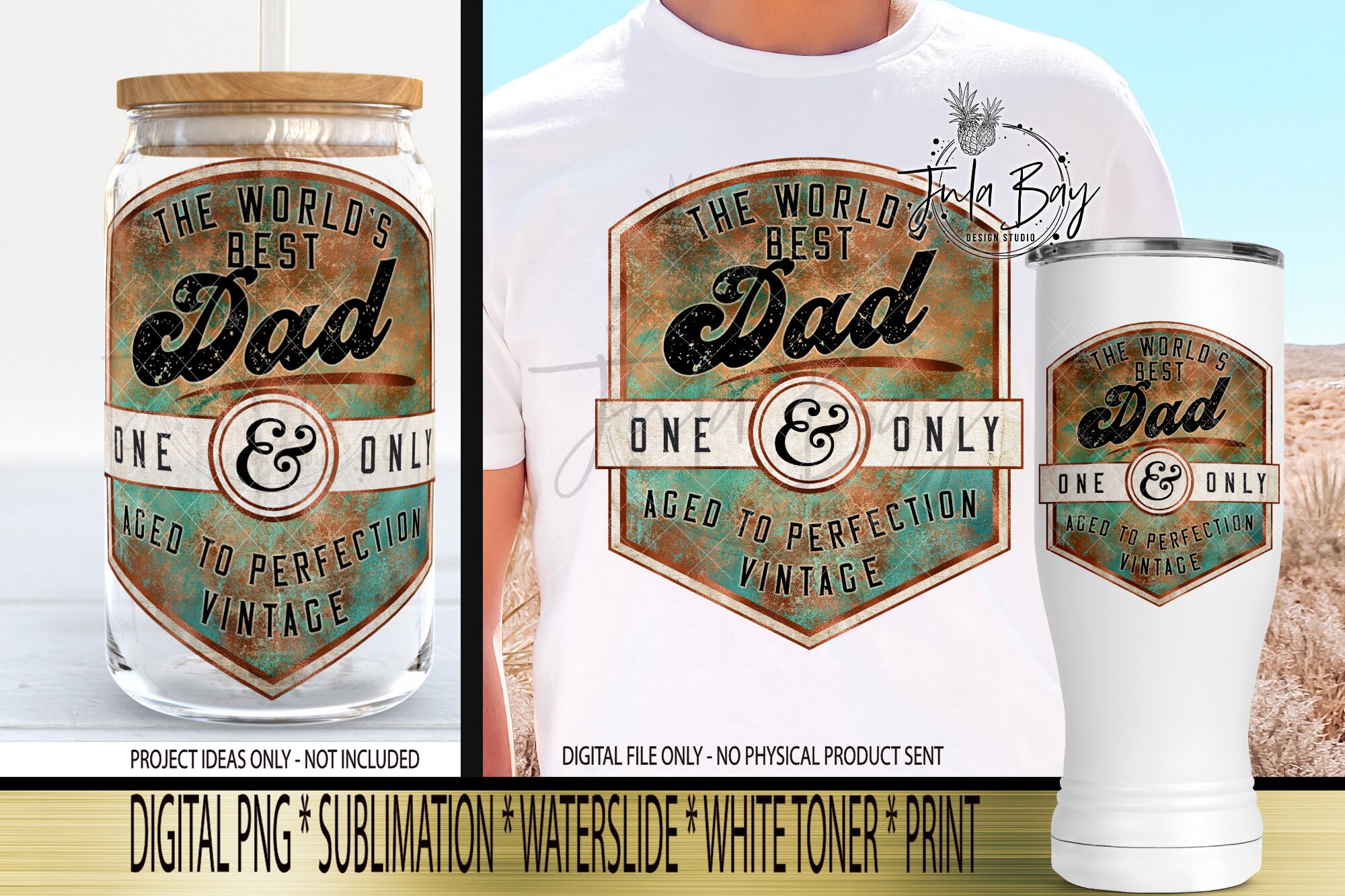 Best Dad 4 in 1 Can Cooler Sublimation Wrap Design PNG Dad Birthday 4 in 1  Cooler Tumbler Cup Father's Day Full Wrap Digital Download File 