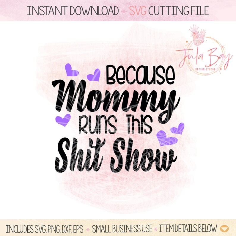 Download Funny Wine Glass Svg Because Mom Runs This Shit Show Svg Etsy