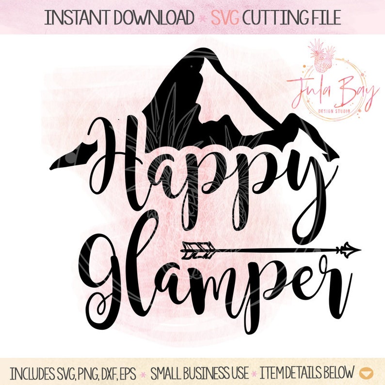 Download Happy Glamper SVG Cutting File for Cricut Wine Glass ...